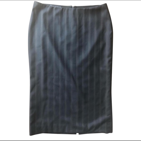 Dolce & Gabanna Black Pinstriped Pencil Skirt SZ 4 - Picture 1 of 8